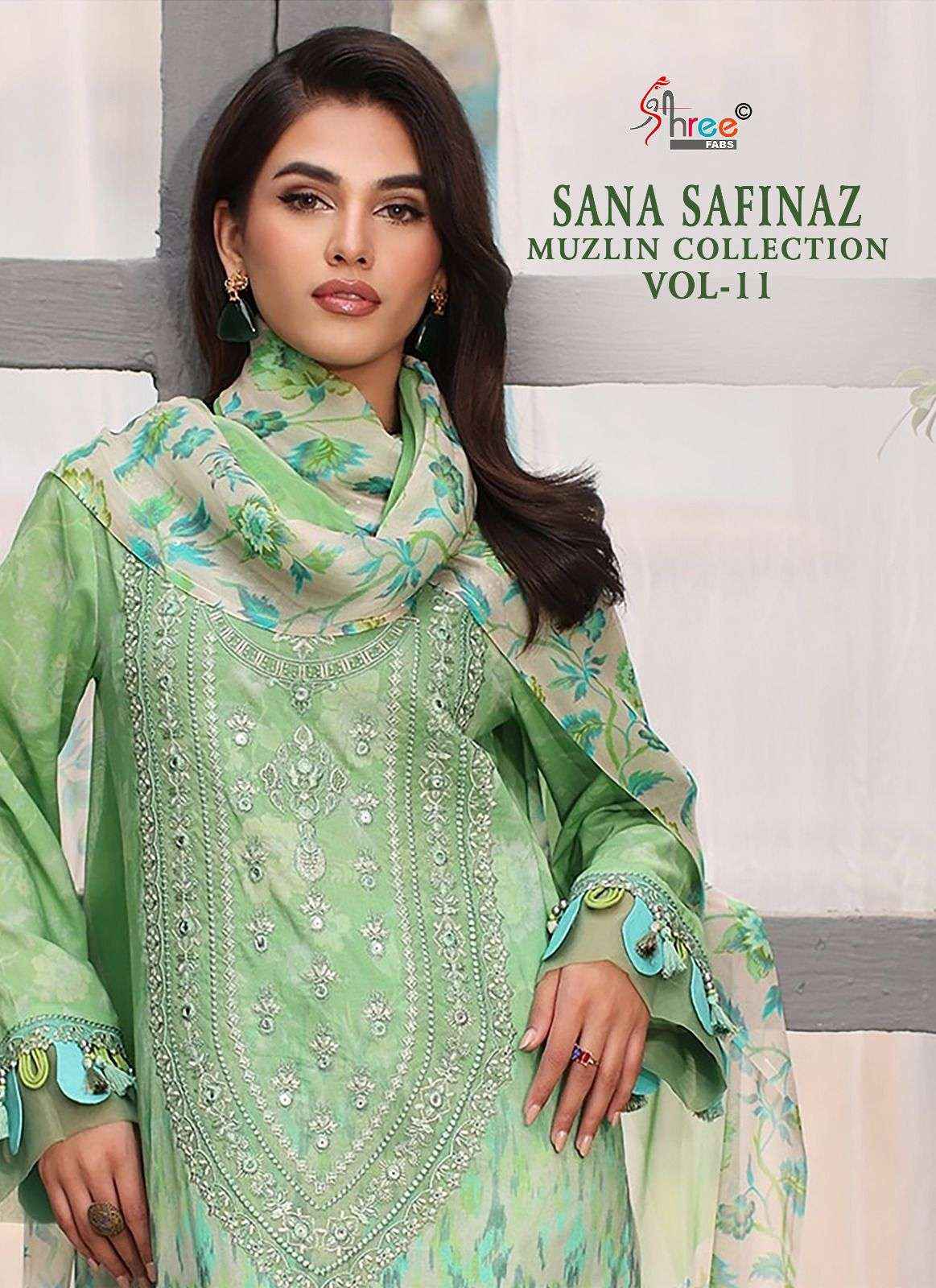 SHREE FABS SANA SAFINAZ MUZLIN COLLECTION VOL 11 COTTON SUIT