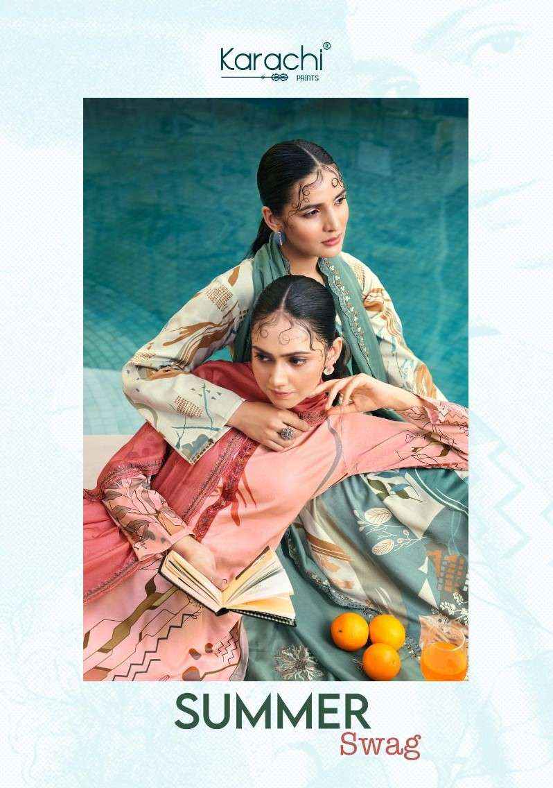 Karachi Prints Kesar Summer Swag Pure Jam Suits ( 4 Pcs Catalog ) 