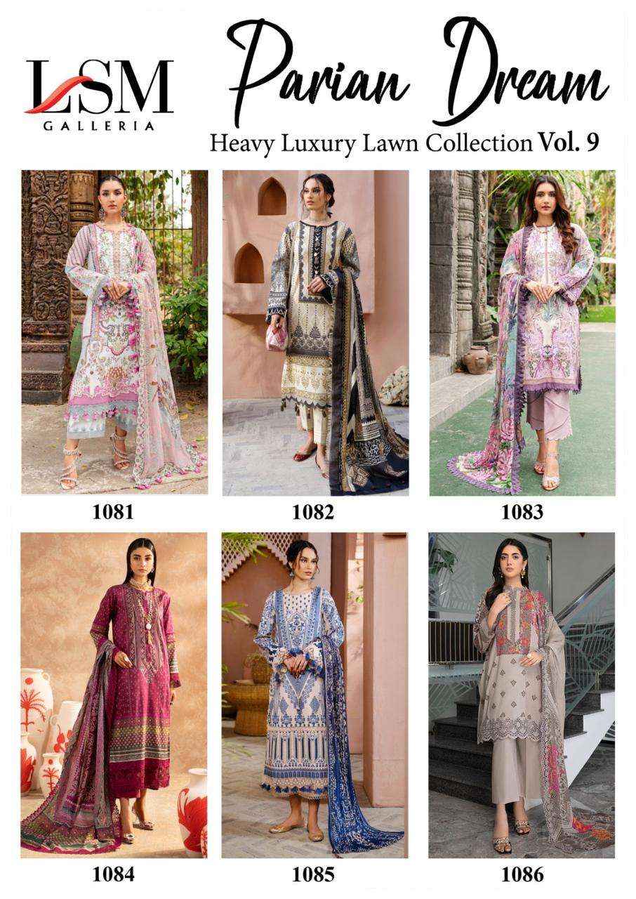 LSM GALLERIA PARIAN DREAM VOL 9 LAWN PAKISTANI SUIT ( 6 PCS CATALOG )