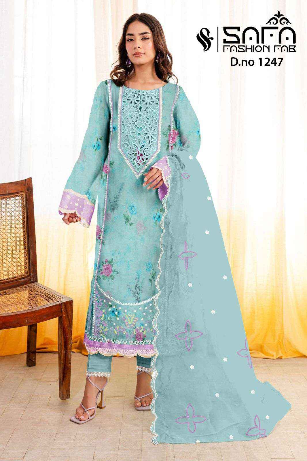 Safa Fashion Fab 1247 Pakistani Organza Readymade Suit Catalog Exporter ( 3 pcs catalog )