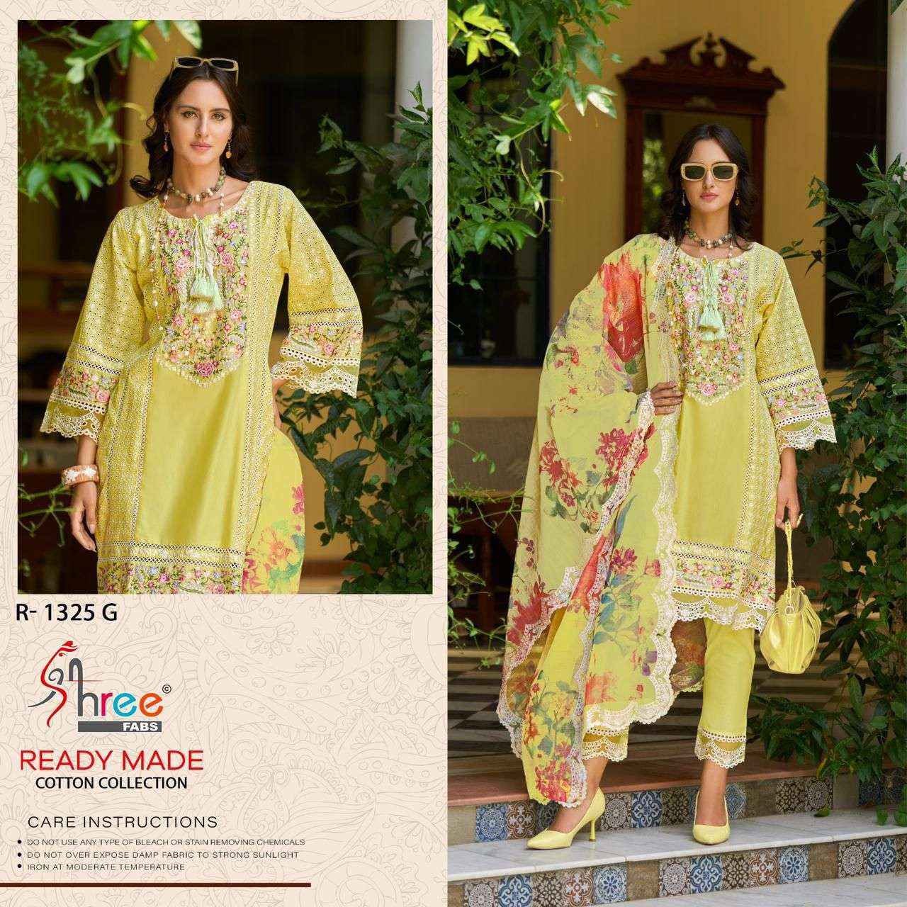 Shree Fabs R 1325 Colors Readymade Pakistani Designer Cotton Suit Exporter
