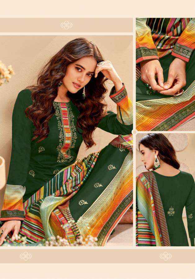 Suryajyoti Pallavi Vol 1 Fancy Work Jam Satin Ladies Suits ( 6 Pcs Catalog )