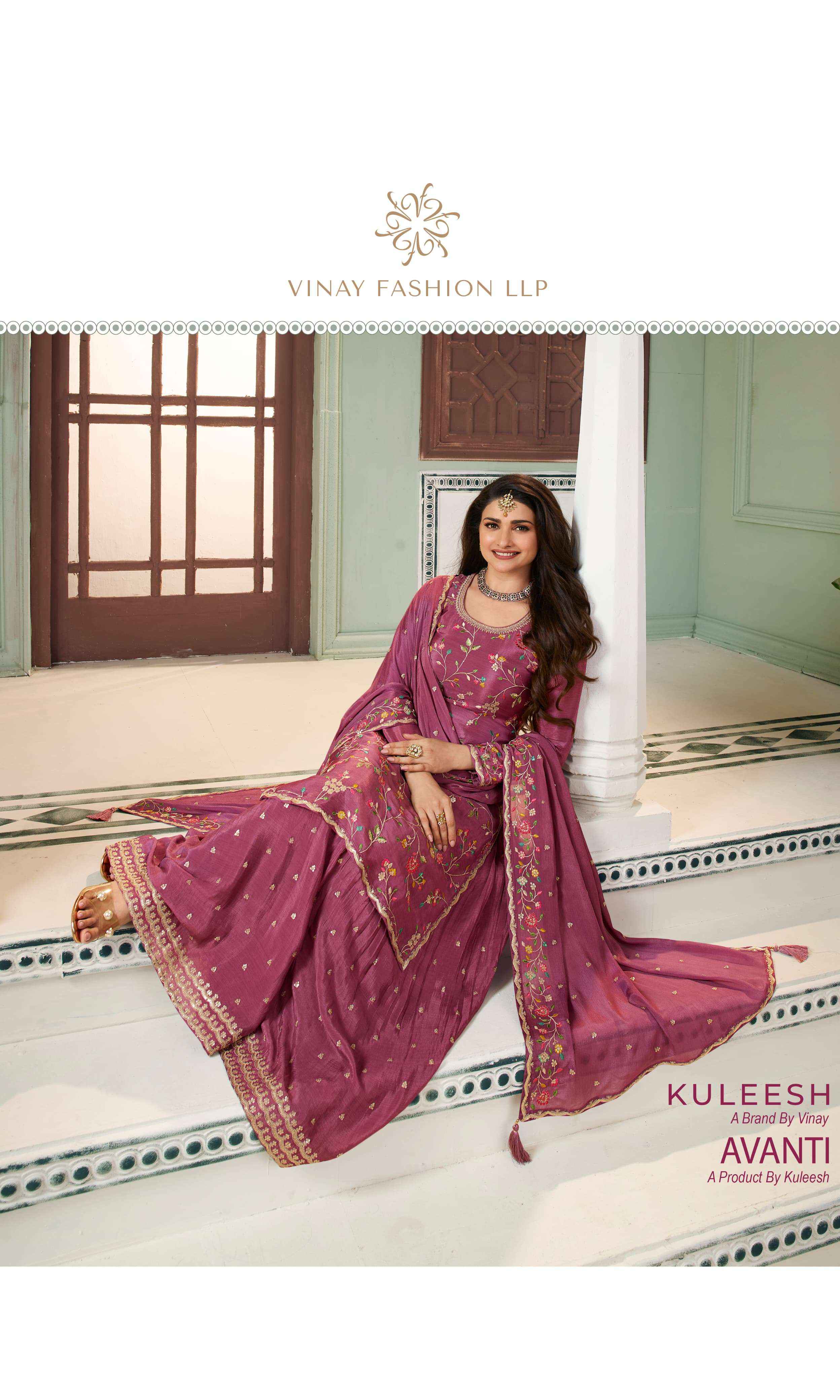 VINAY FASHION KULEESH AVANTI HIT LIST HEAVY DESIGNER SUIT ( 3 PCS CATALOG )