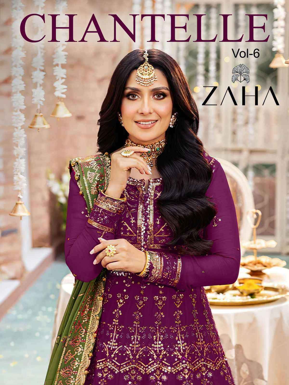 Zaha Chantelle Vol 6 Pakistani Designer Suit ( 2 Pcs Catalog )