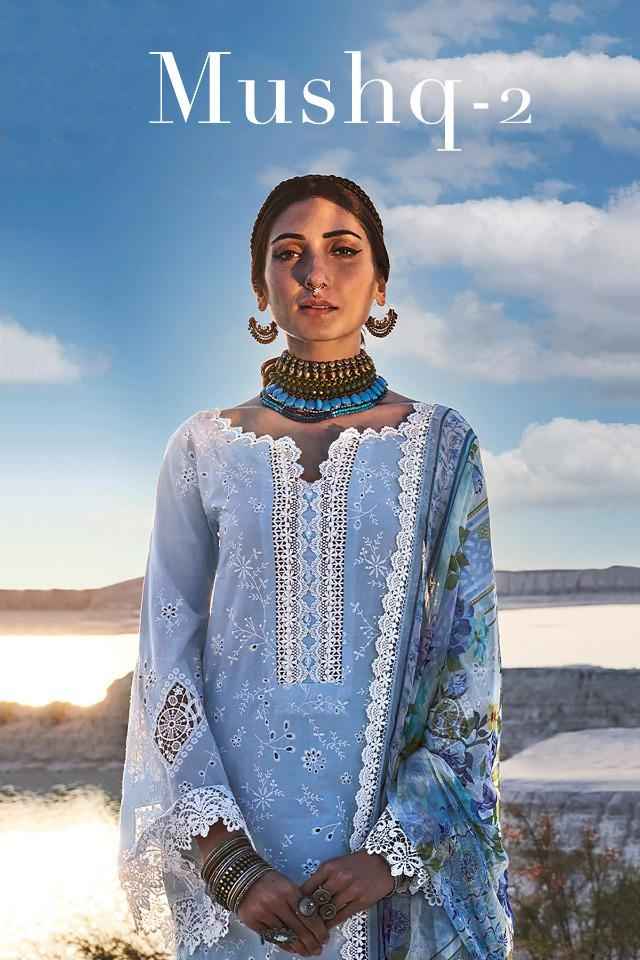 DEEPSY MUSHQ VOL 2 PAKISTANI DESIGNER SUITS ( 5 PCS CATALOG )