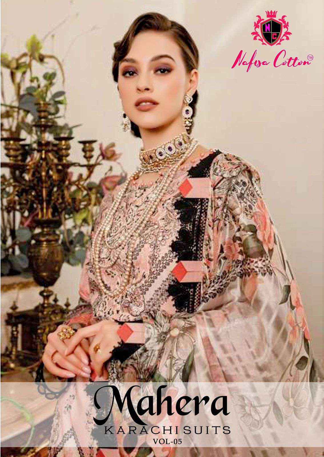 NAFISA COTTON MAHERA KARACHI SUITS VOL 5 COTTON DIGITAL PRINT SUIT ( 6 pcs catalog )