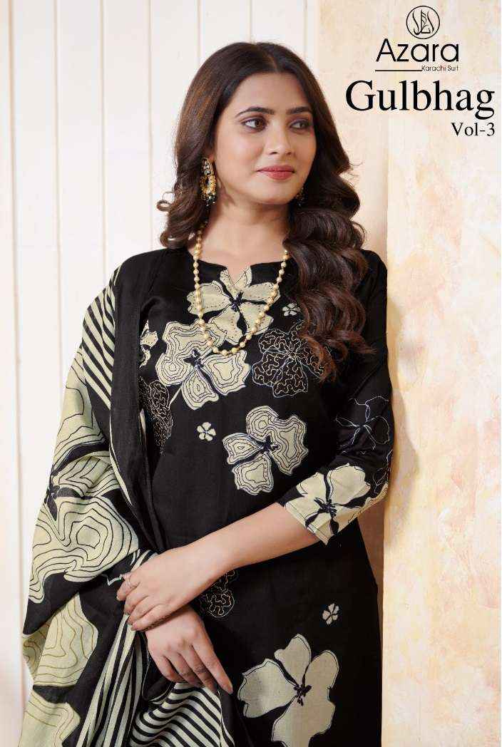 RADHIKA FASHION AZARA GULBAGH VOL 3 JAM COTTON DRESS MATERIAL ( 6 PCS CATALOG )