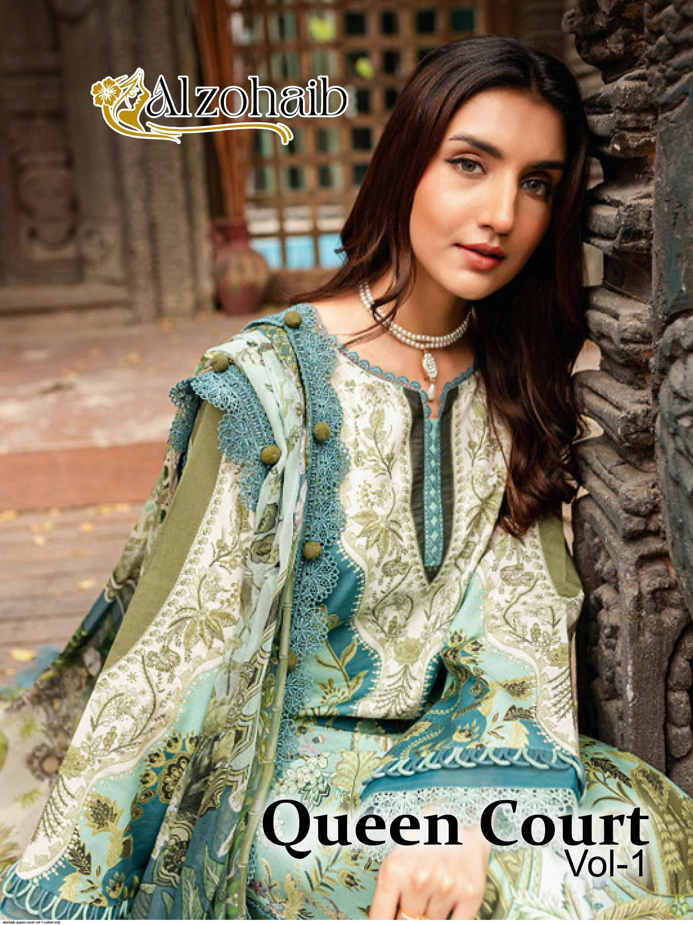 Al zohaib Queen Court Vol 1 Cotton Pakistani Suits ( 6 pcs Catalogue )