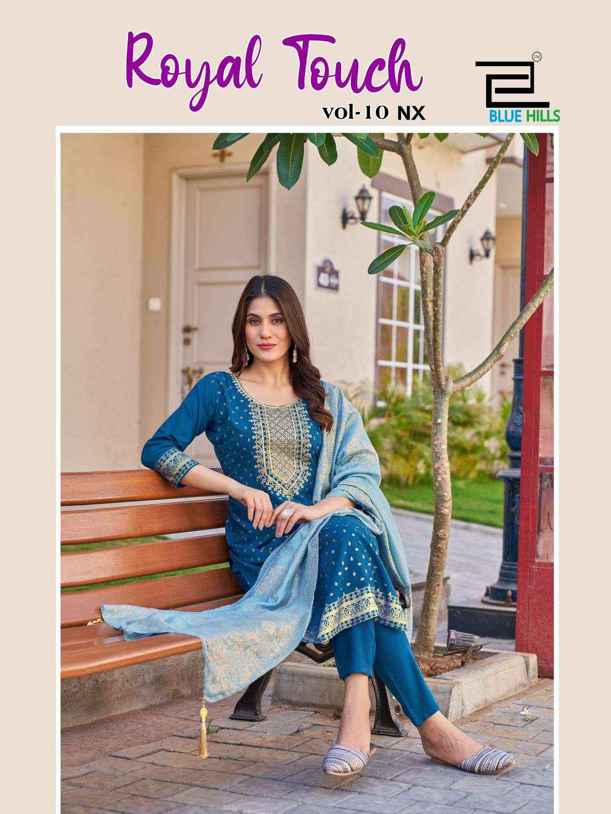 BLUE HILLS ROYAL TOUCH VOL 10 NX RAYON FANCY KURTI COMBO ( 4 PCS CATALOG )