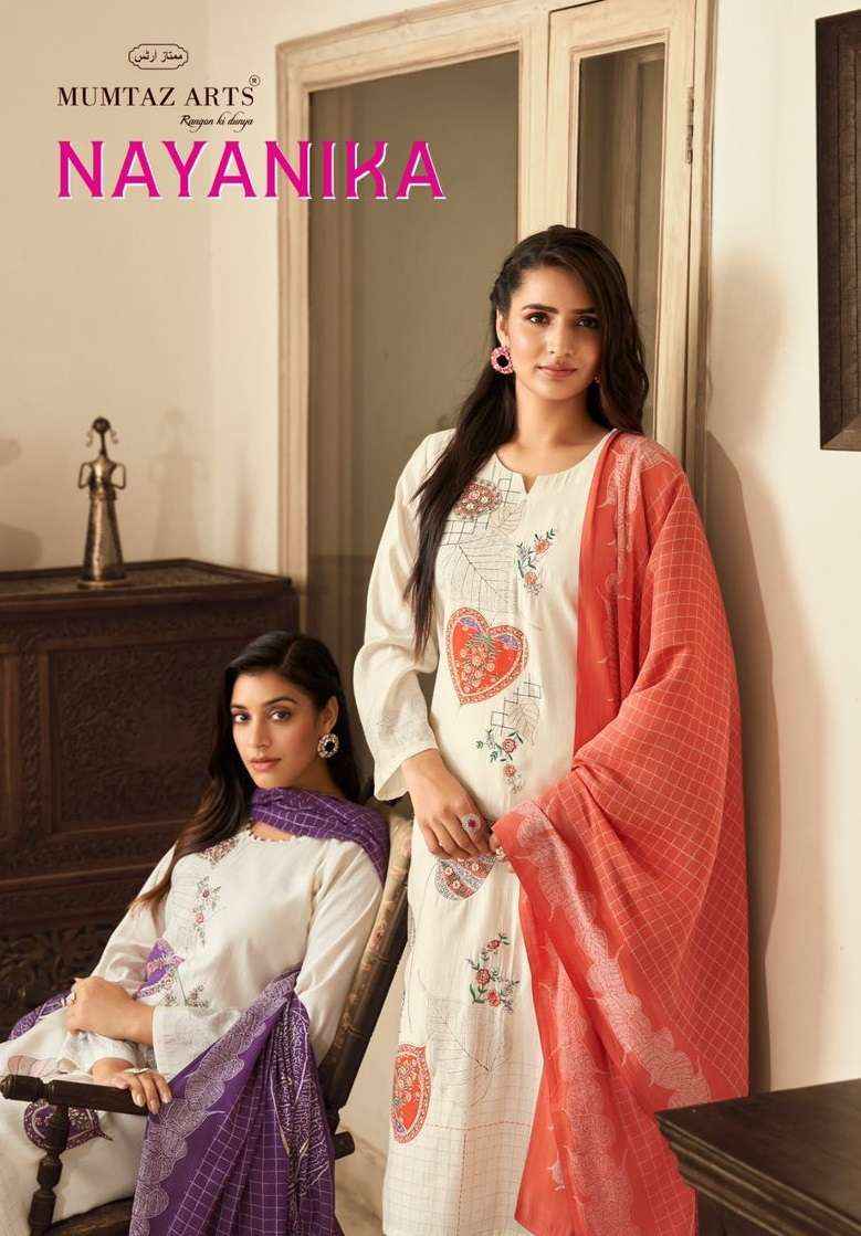 MUMTAZ ARTS NAYANIKA VISCOSE DIGITAL PRINT SUIT ( 8 PCS CATALOG )