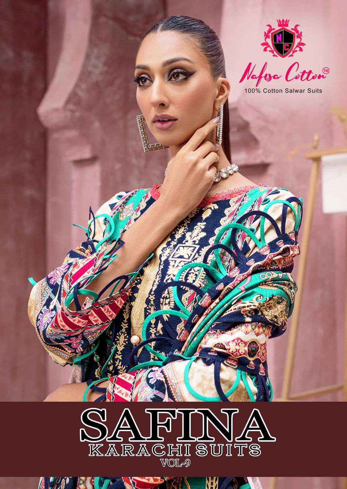 Nafisa Cotton Safina Vol-9 Cotton Salwar Kameez ( 6 pcs Catalogue )