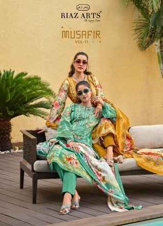 Riaz Arts Musafir Vol 11 Lawn Cotton Dress Material Wholesale Price ( 8 pcs Catalogue )