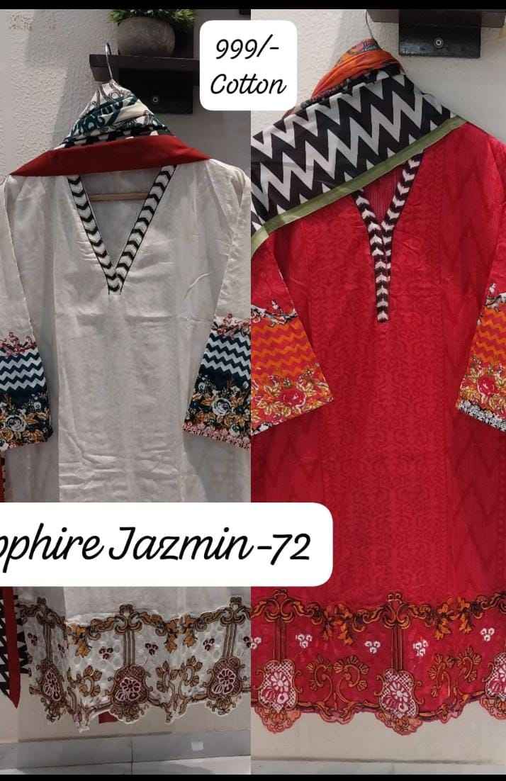 SAPPHIRE JAZMIN PAKISTANI READYMADE SUITS ( 2 PCS CATALOG )