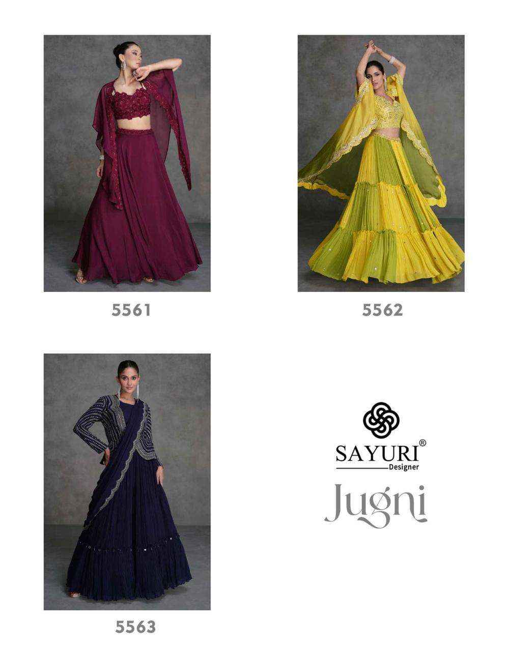 SAYURI DESIGNER JUGNI GEORGETTE LEHENGA CHOLI ( 3 PCS CATALOG )