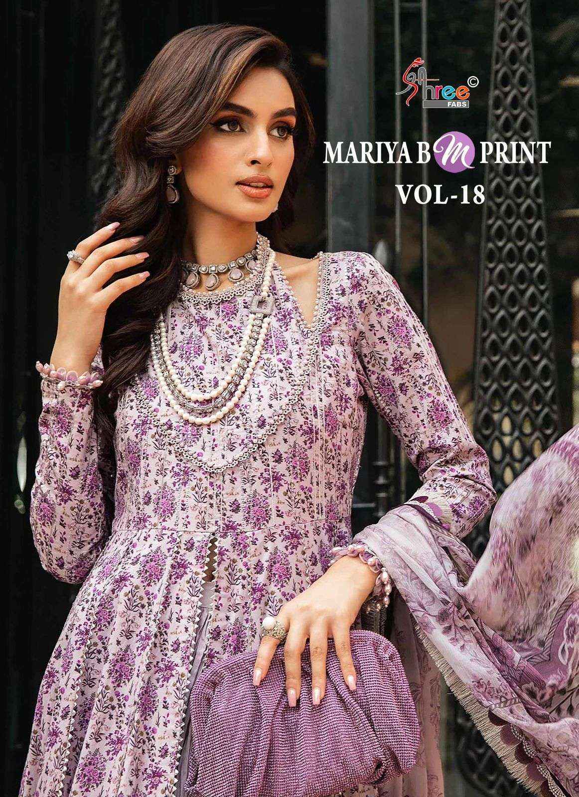 Shree Fabs Mariya B M Print Vol 18 Cotton Pakistani Suits ( 6 pcs Catalogue )