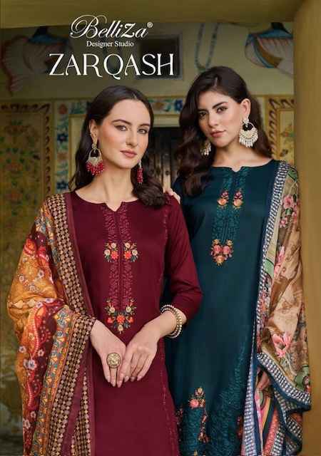 Belliza Zarqash Jam Dress Material - Ladies Salwar Kameez Wholesale ( 8 pcs Catalogue )