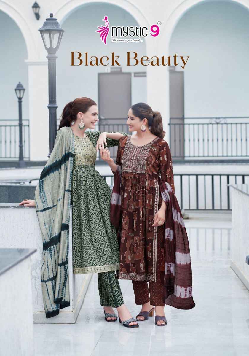 Mystic 9 Black Beauty Vol 2 Rayon Readymade Suit ( 8 pcs Catalogue )