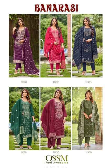 Ossm Banarasi Viscose Readymade Suits ( 6 pcs Catalogue )