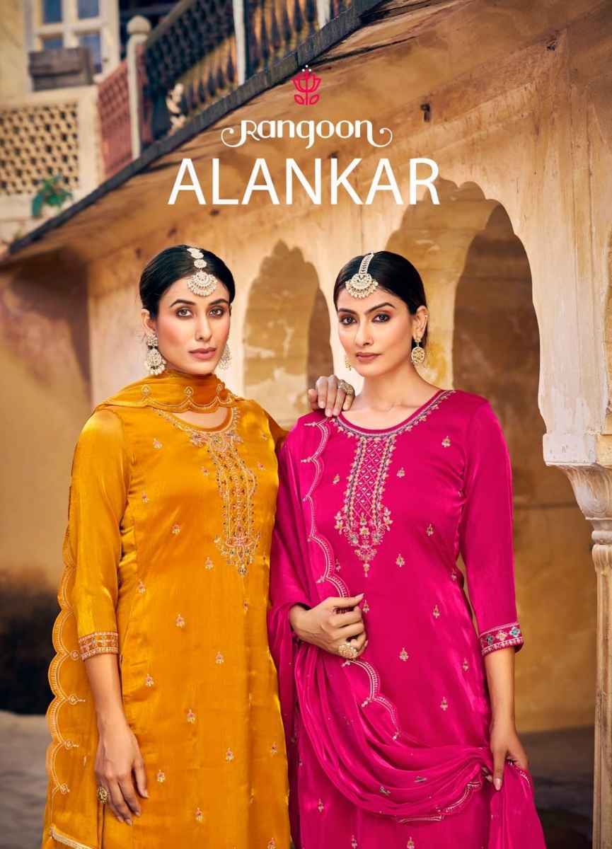 Rangoon Alankar Silk Readymade Suit - Latest Catalog Wholesale ( 4 pcs Catalogue )