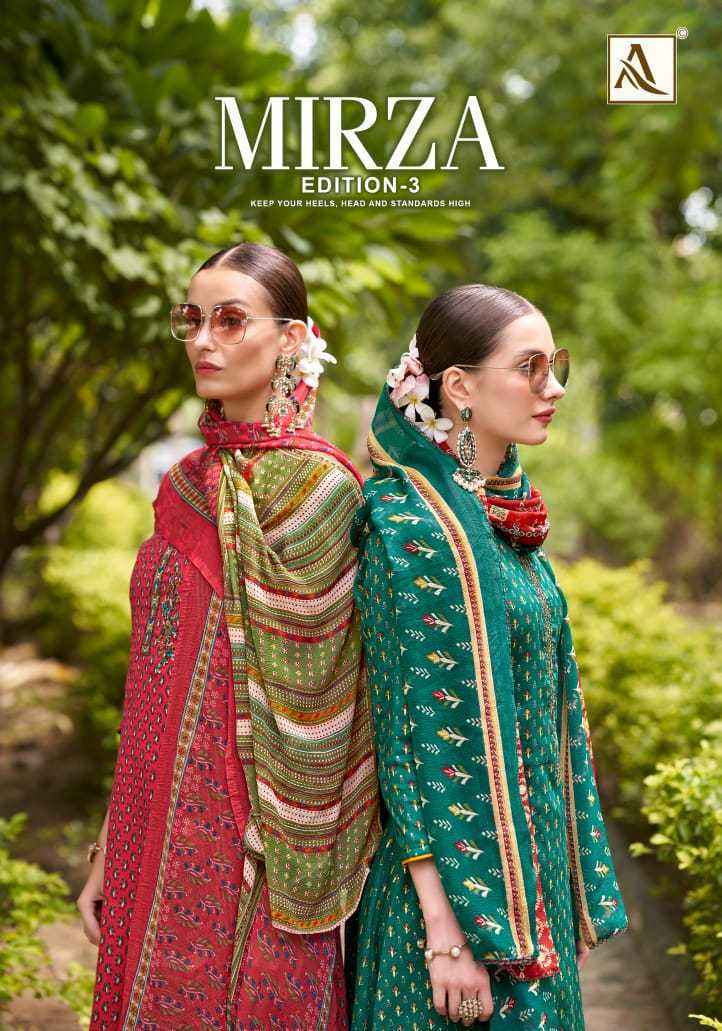 Alok Mirza Edition 3 Wholesale Cotton Dress Material 8 pcs Catalogue 