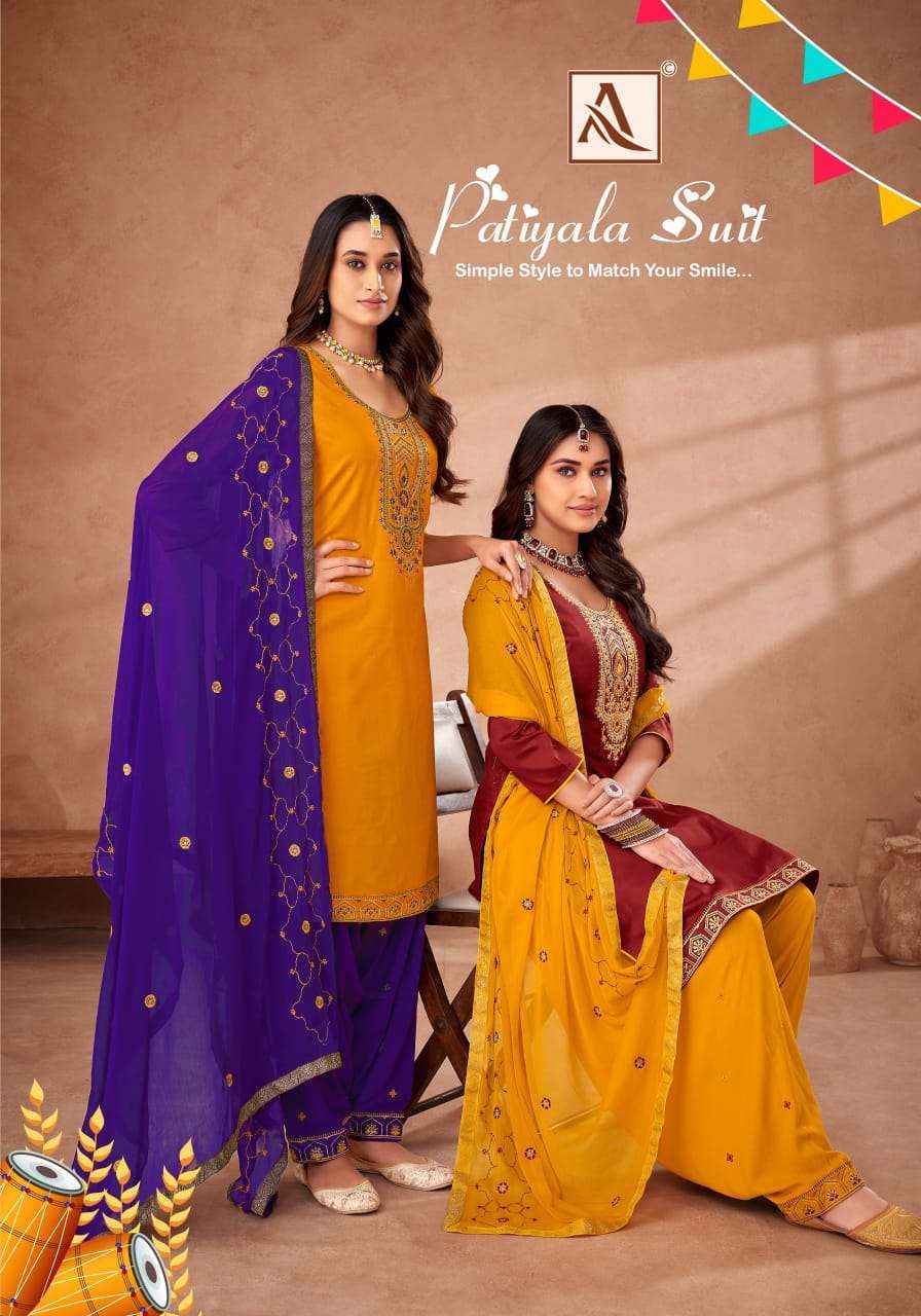 ALOK SUITS PATIYALA SUIT WHOLESALE JAM COTTON DRESS MATERIAL ( 6 PCS CATALOG )