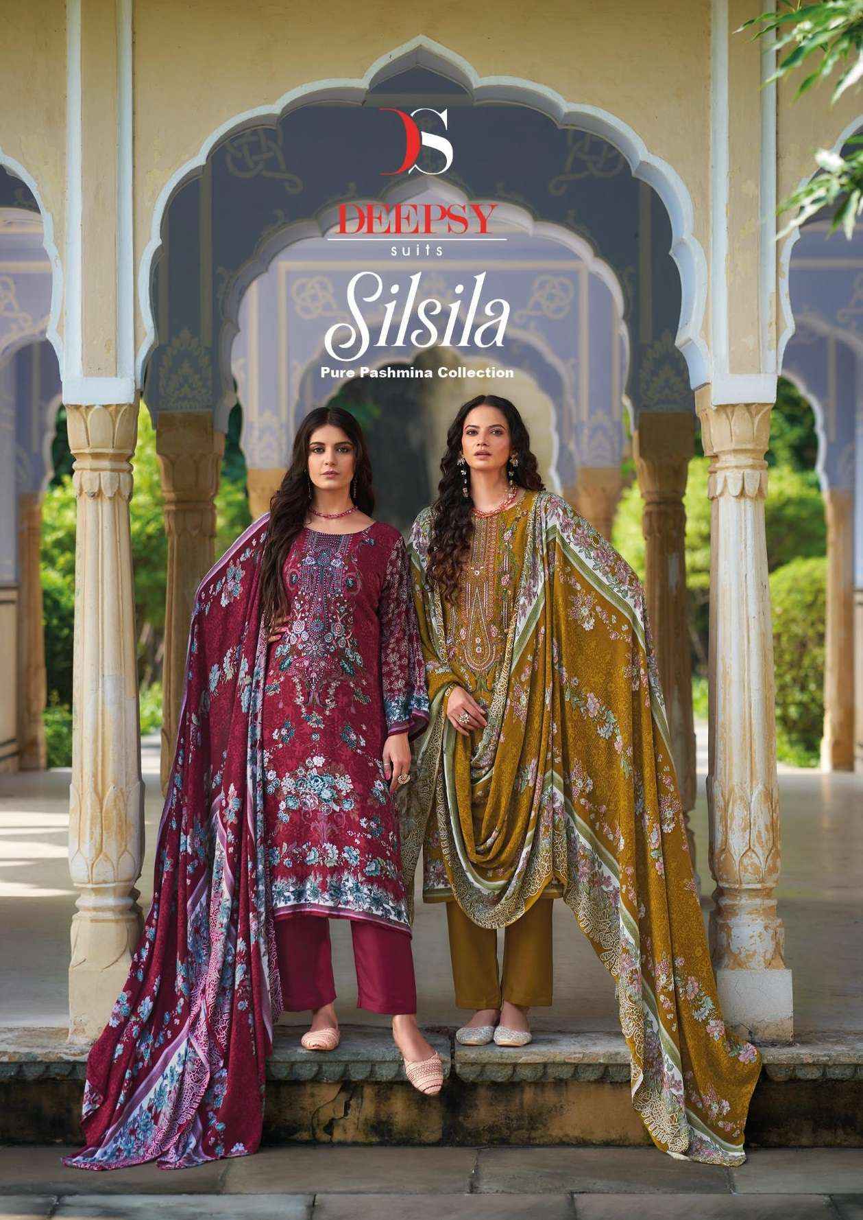 DEEPSY SUITS SILSILA PASHMINA WORK SALWAR KAMEEZ ( 6 PCS CATALOG )