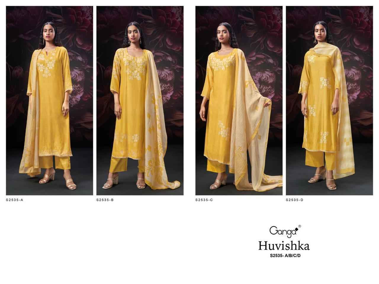 Ganga Fashion Huvishka Dress material ( 4 pcs catalogue )