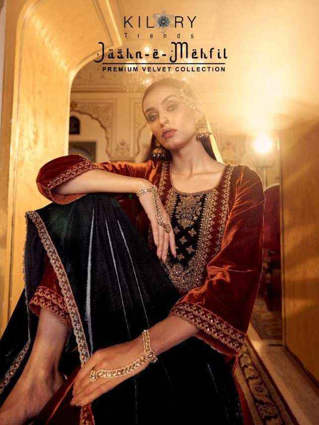 Kilory Trendz Jashn E Mehfil Velvet Dress Material 6 pcs Catalogue