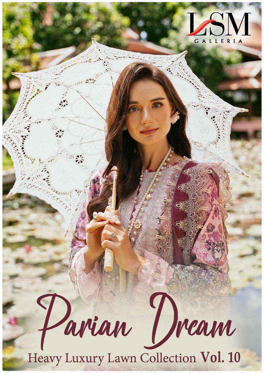 LSM Galleria Parian Dream Vol 10 Lawn Dress Material 6 pcs Catalogue