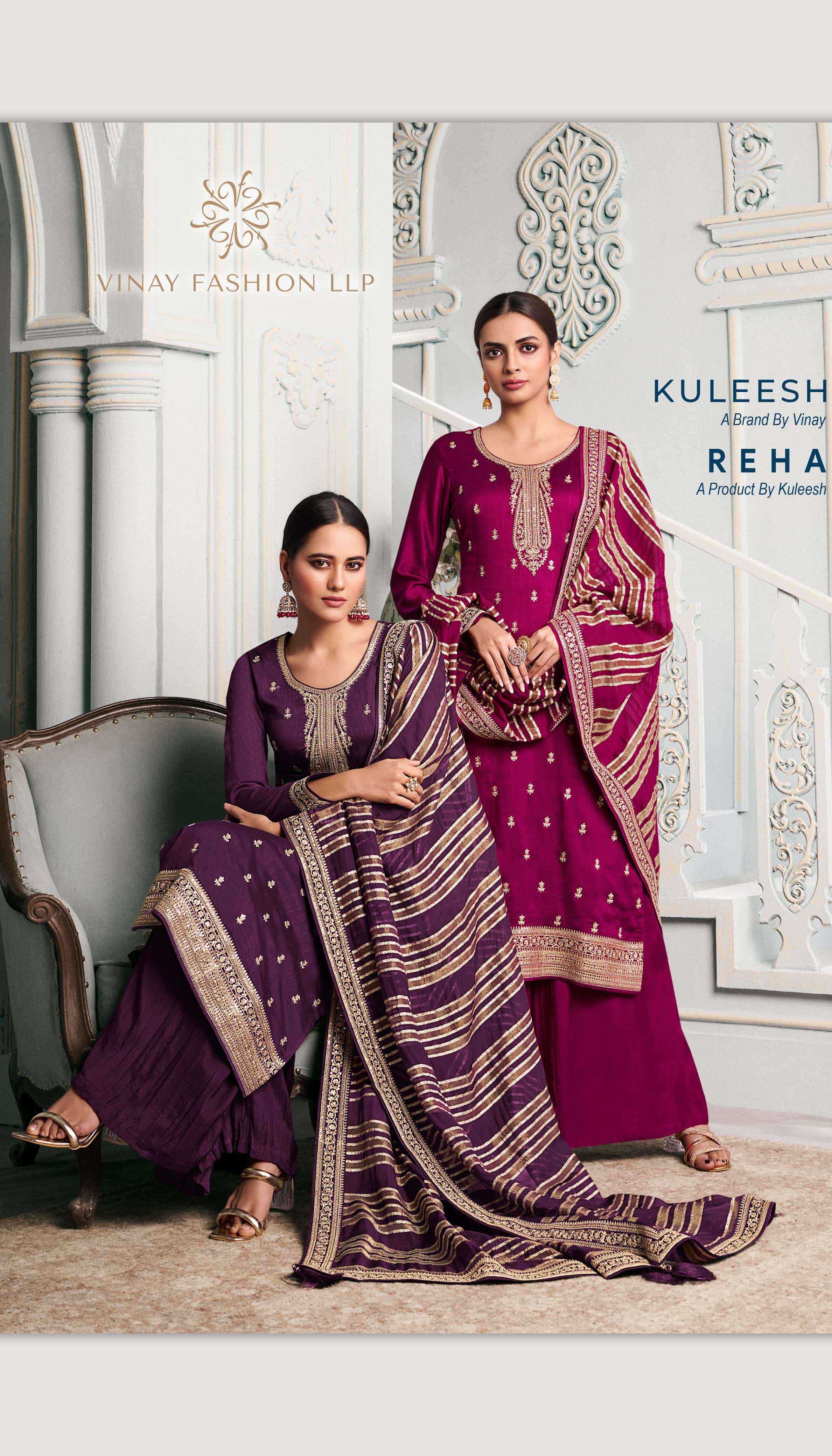 Vinay Fashion Kuleesh Reha Designer Georgette Silk salwar kameez wholesale price ( 4 pcs catalog )