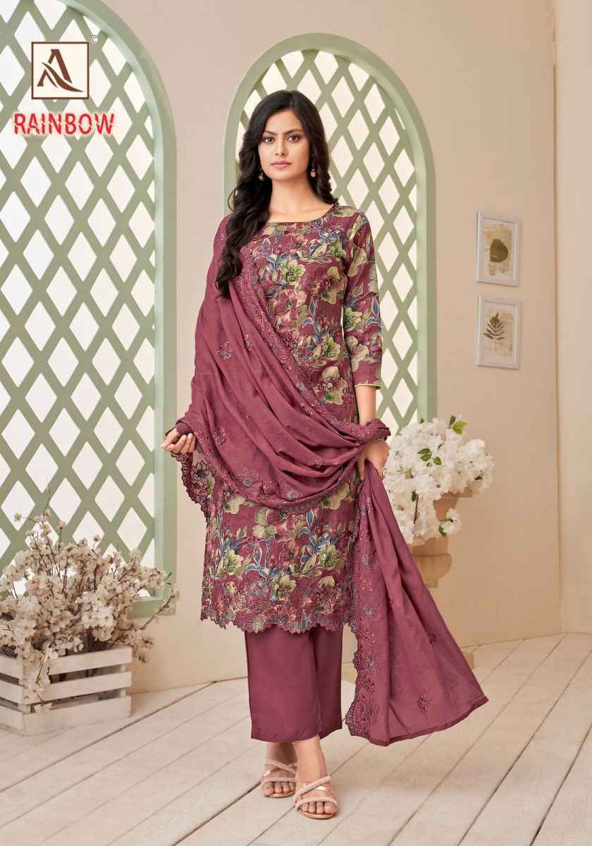 Alok Rainbow Cotton salwar kameez wholesale price ( 6 pcs catalog )