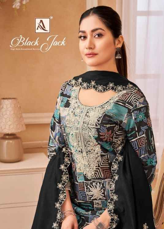 Alok Suits Black Jack Wholesale Viscouse Dress Material ( 6 pcs Catalogue )