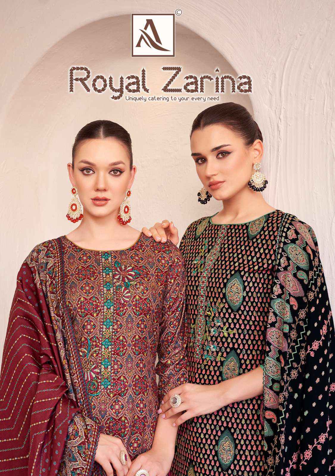 ALOK SUITS ROYAL ZARINA VISCOSE RAYON SALWAR KAMEEZ WHOLESALE PRICE ( 6 PCS CATALOGUE )