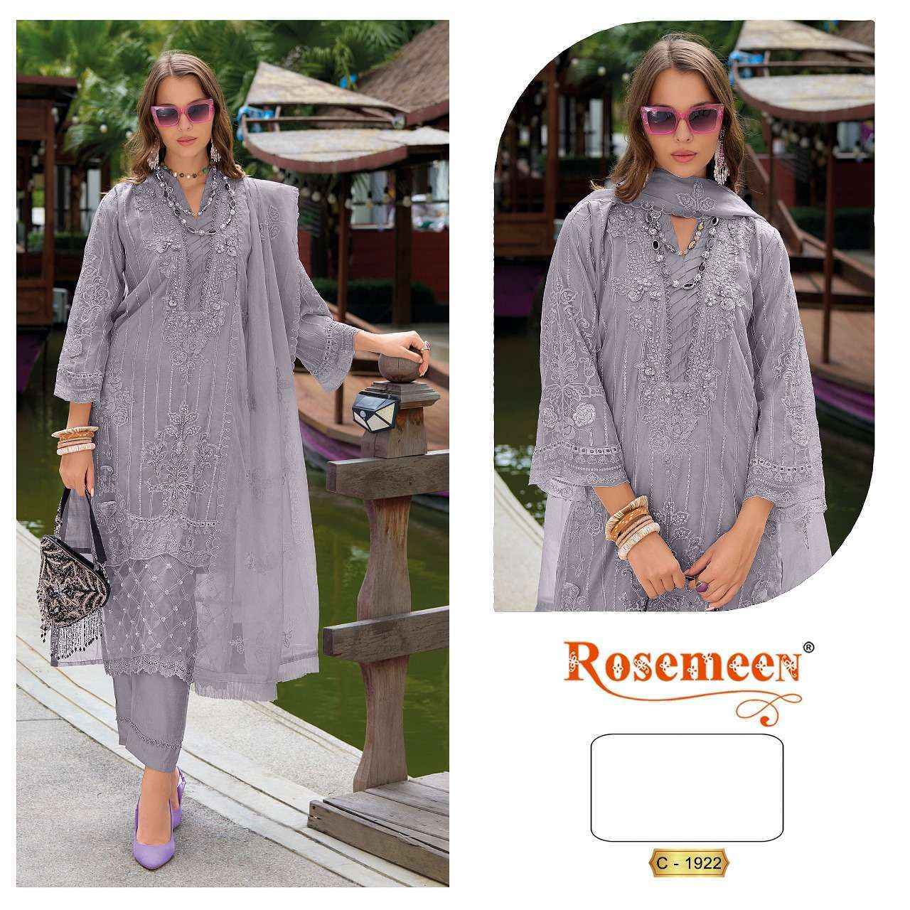 Fepic Rosemeen C 1922 Organza Salwar Kameez Wholesale Price ( 3 Pcs Catalog )