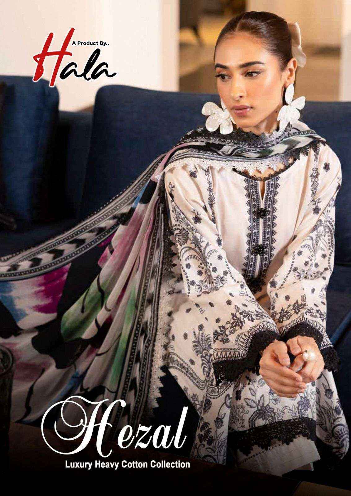 Hala Cotton Hezal Pure Cotton Karachi Pakistani Dress Material ( 6 Pcs Catalogue )