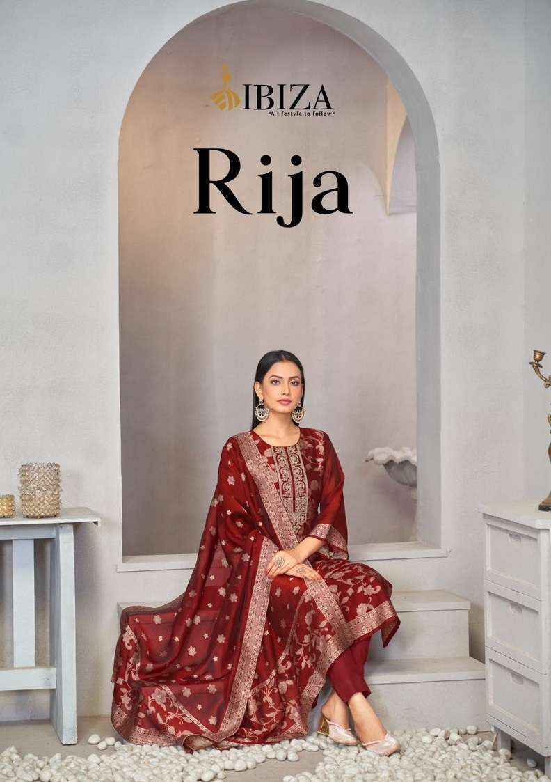 Ibiza Rija Silk Jacquard salwar kameez wholesale price ( 4 pcs catalog )