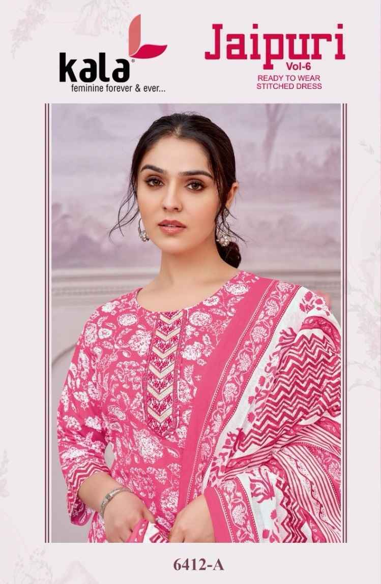 Kala Jaipuri Vol 6 Readymade Cotton salwar kameez wholesale price ( 12 pcs catalog )