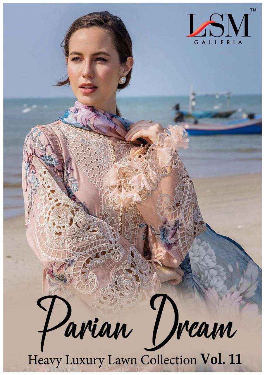 Lsm Galleria Parian Dream Vol 11 Lawn Cotton Digital Prints Dress Material ( 6 Pcs Catalogue )