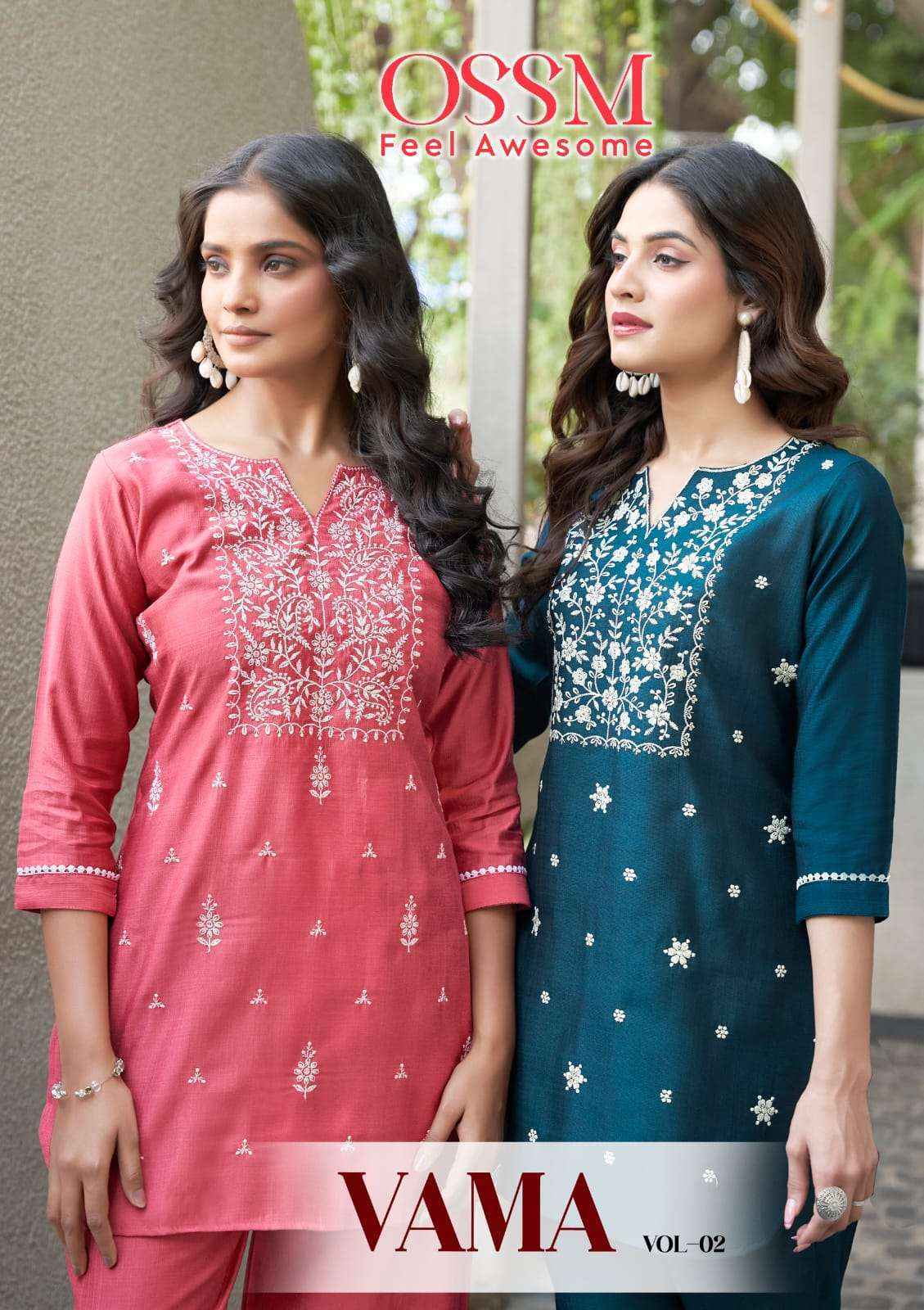 Ossm Vama Vol 2 Viscose Co Ord Kurti Set Wholesale Price ( 6 Pcs Catalog )