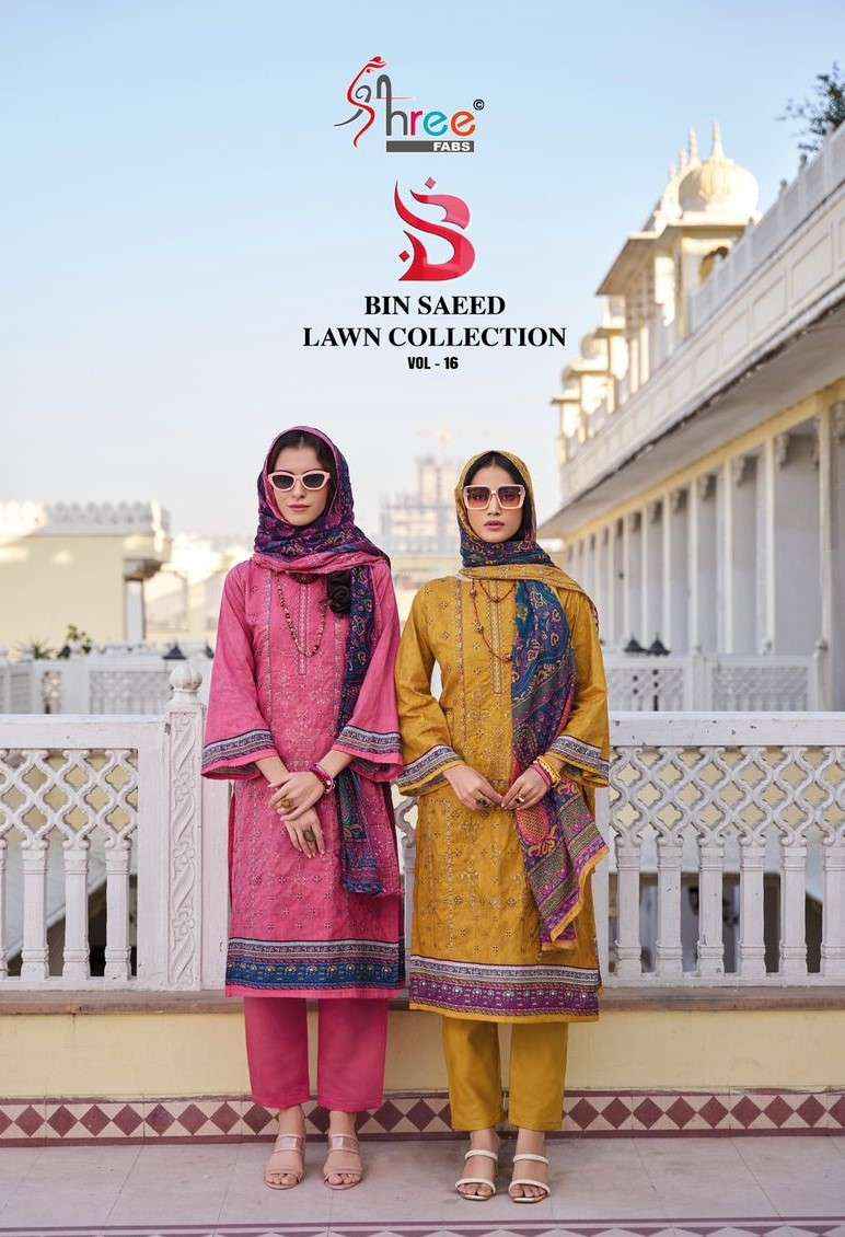 Shree Fabs Bin Saeed Vol 16 Wholesale Pakistani Salwar Kameez ( 6 Pcs Catalogue )