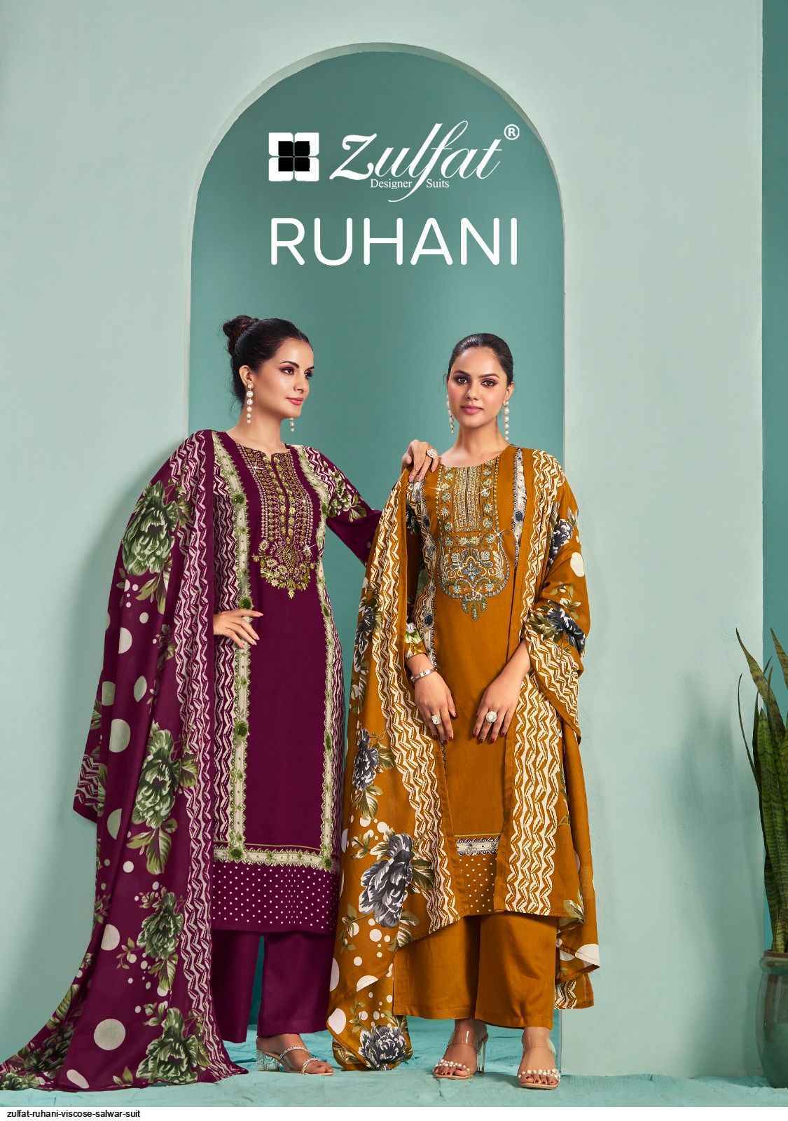 Zulfat Designer Ruhani Wholesale Viscouse Rayon Dress Material ( 6 pcs Catalogue )