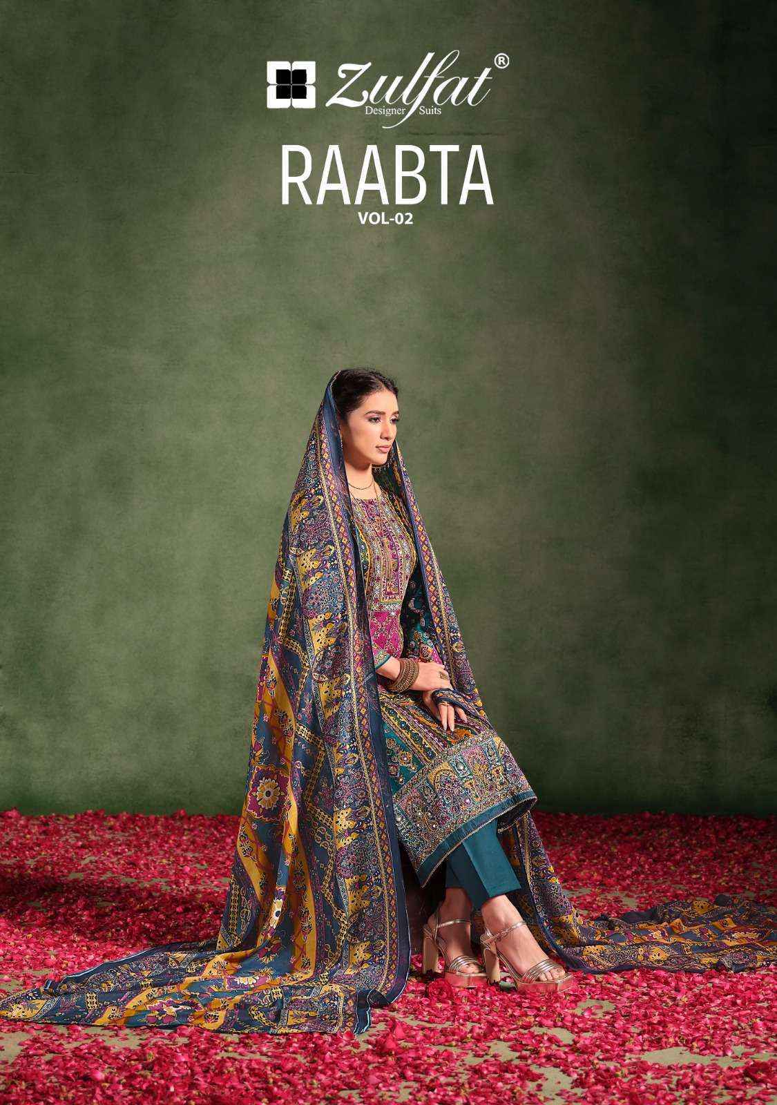 Zulfat Raabta Vol 2 Jam Cotton salwar kameez wholesale price ( 6 pcs catalog )