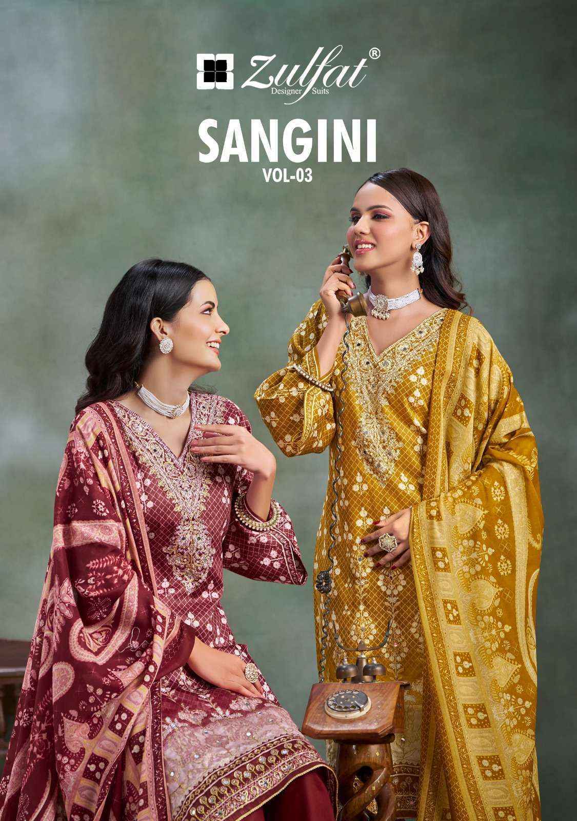 Zulfat Sangini Vol 3 Jam Cotton Salwar Kameez Wholesale Price ( 6 Pcs Catalog )