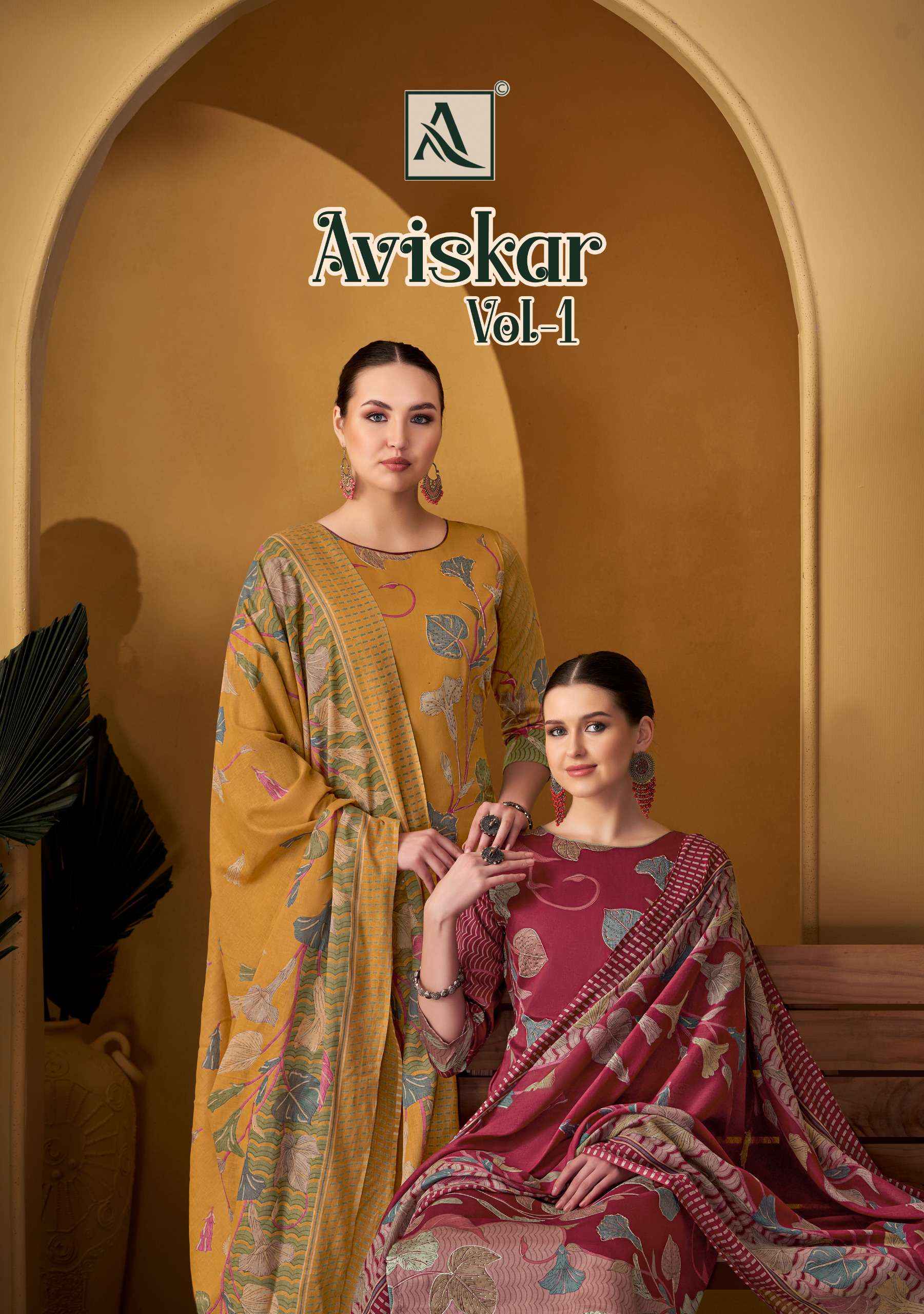 ALOK SUITS AVISKAR WHOLESALE JAM COTTON DESIGNER DRESS MATERIAL ( 4 PCS CATALOGUE )