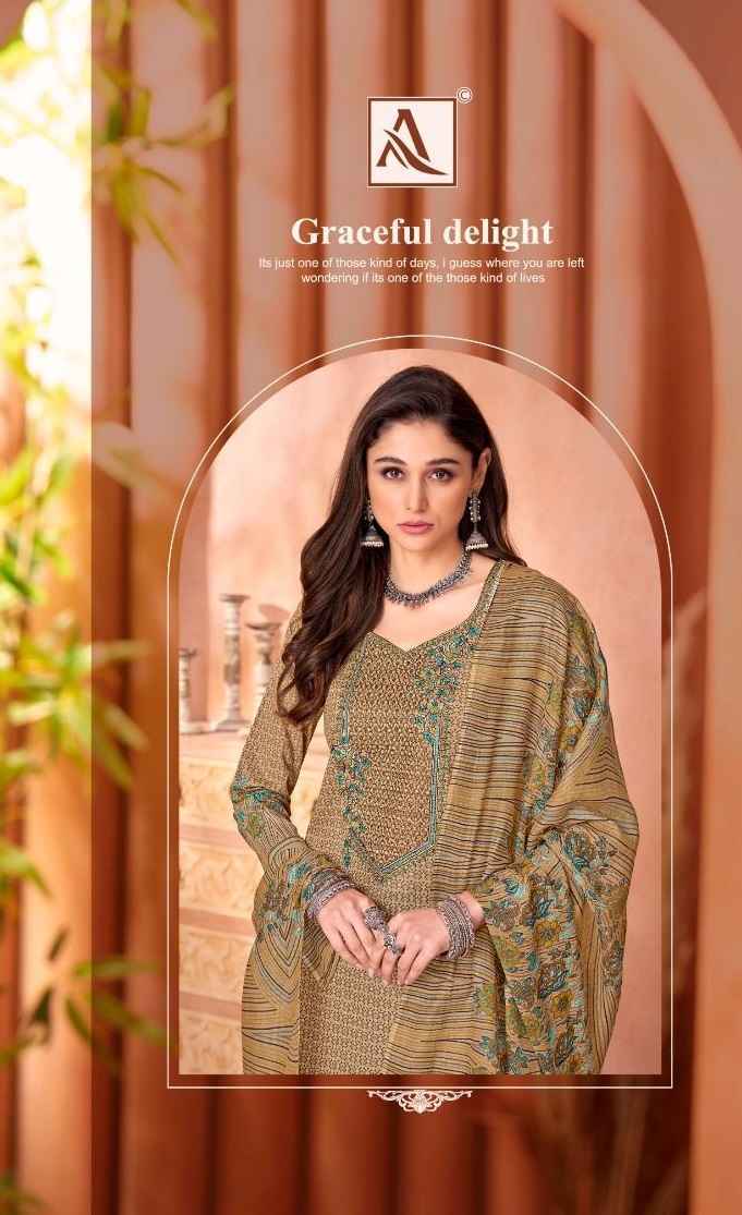 Alok Suits Mani Wholesale Cambric Cotton Salwar Kameez ( 8 pcs Catalogue )