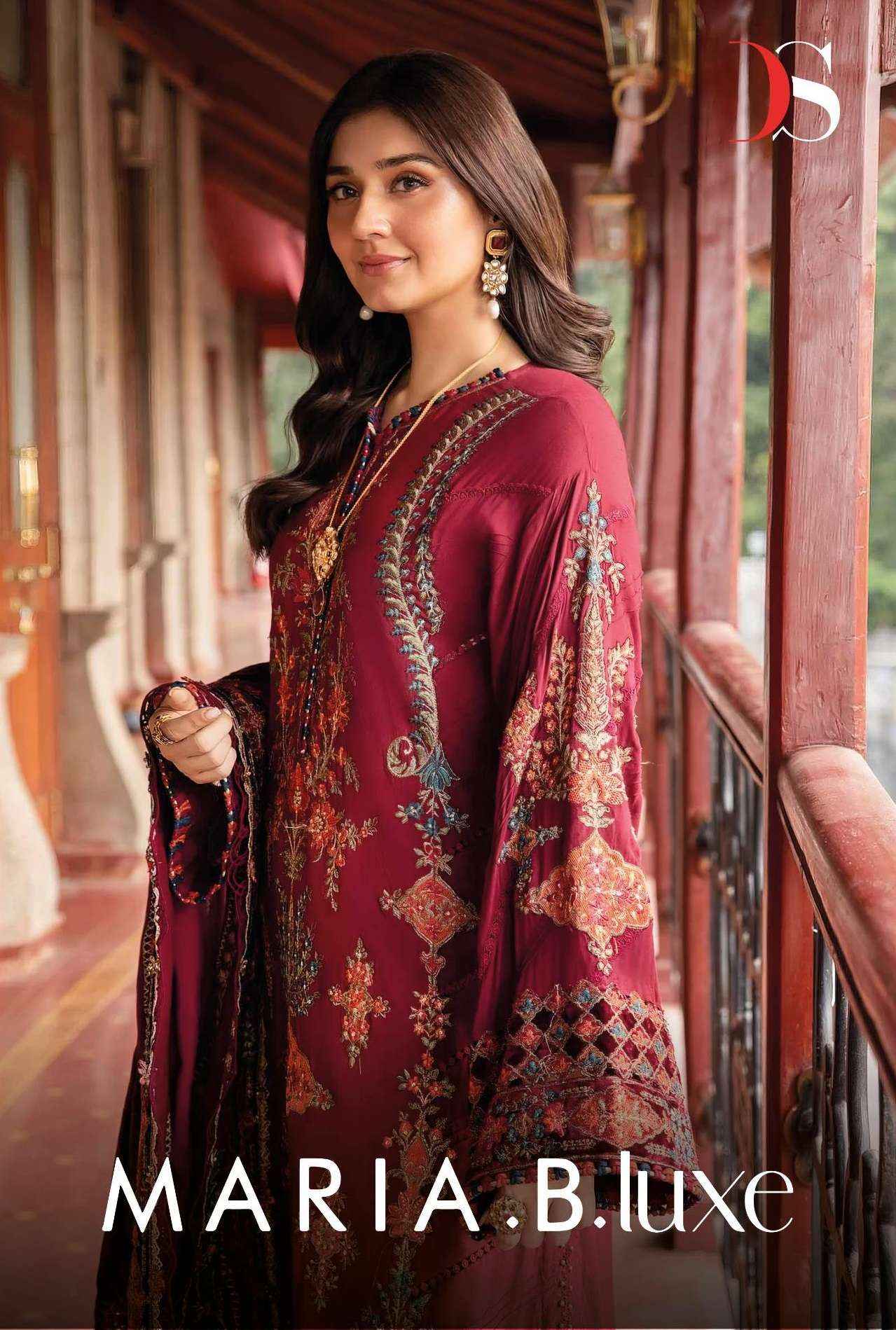 DEEPSY SUITS MARIA B LUXE VISCOSE PAKISTANI DRESS MATERIAL ( 4 PCS CATALOGUE )