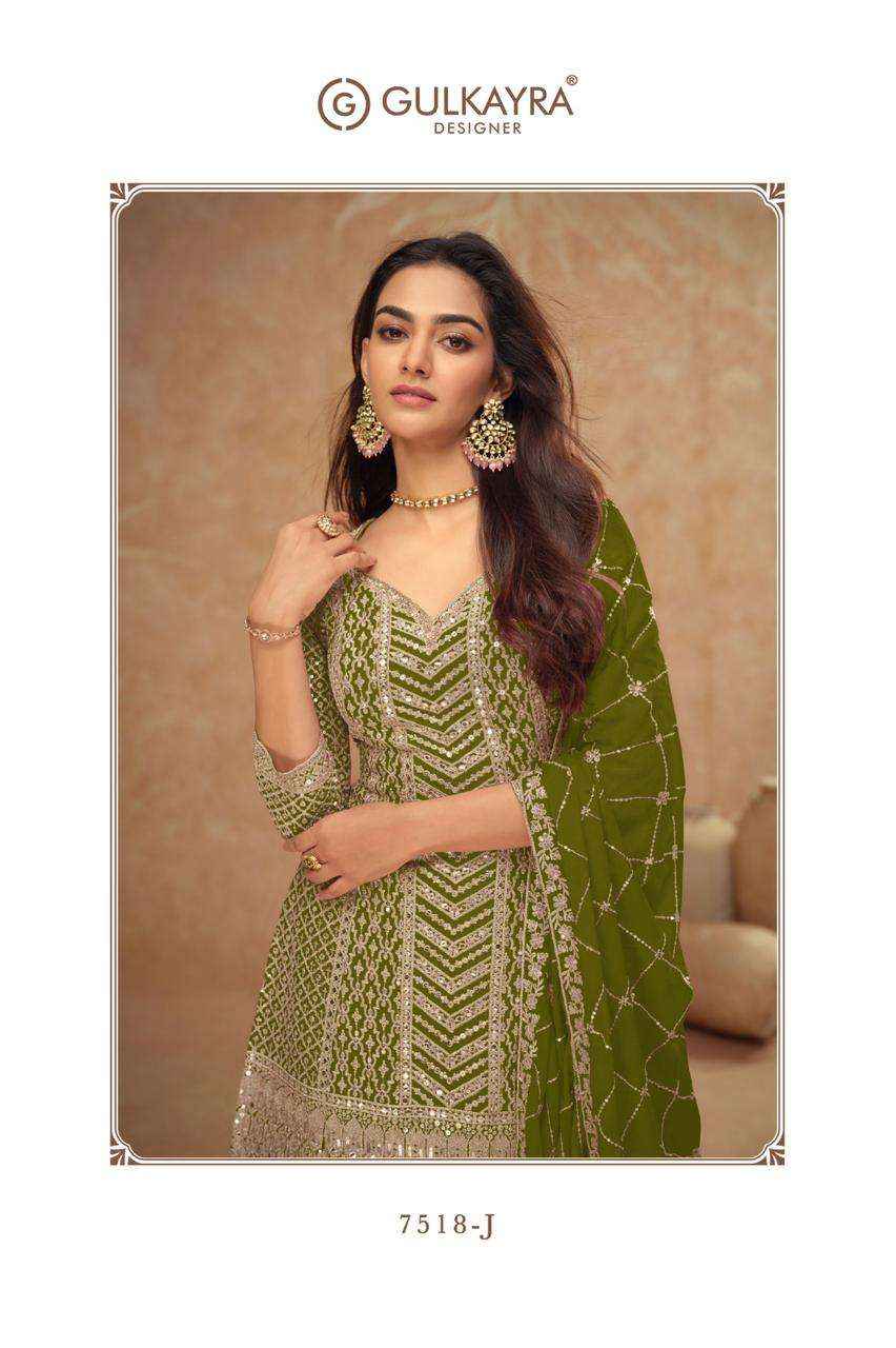 GULKAYRA DESIGNER PALAK VOL 3 HEAVY DESIGNER PARTY WEAR SUIT WHOLESALE PRICE ( 5 PCS CATALOG )