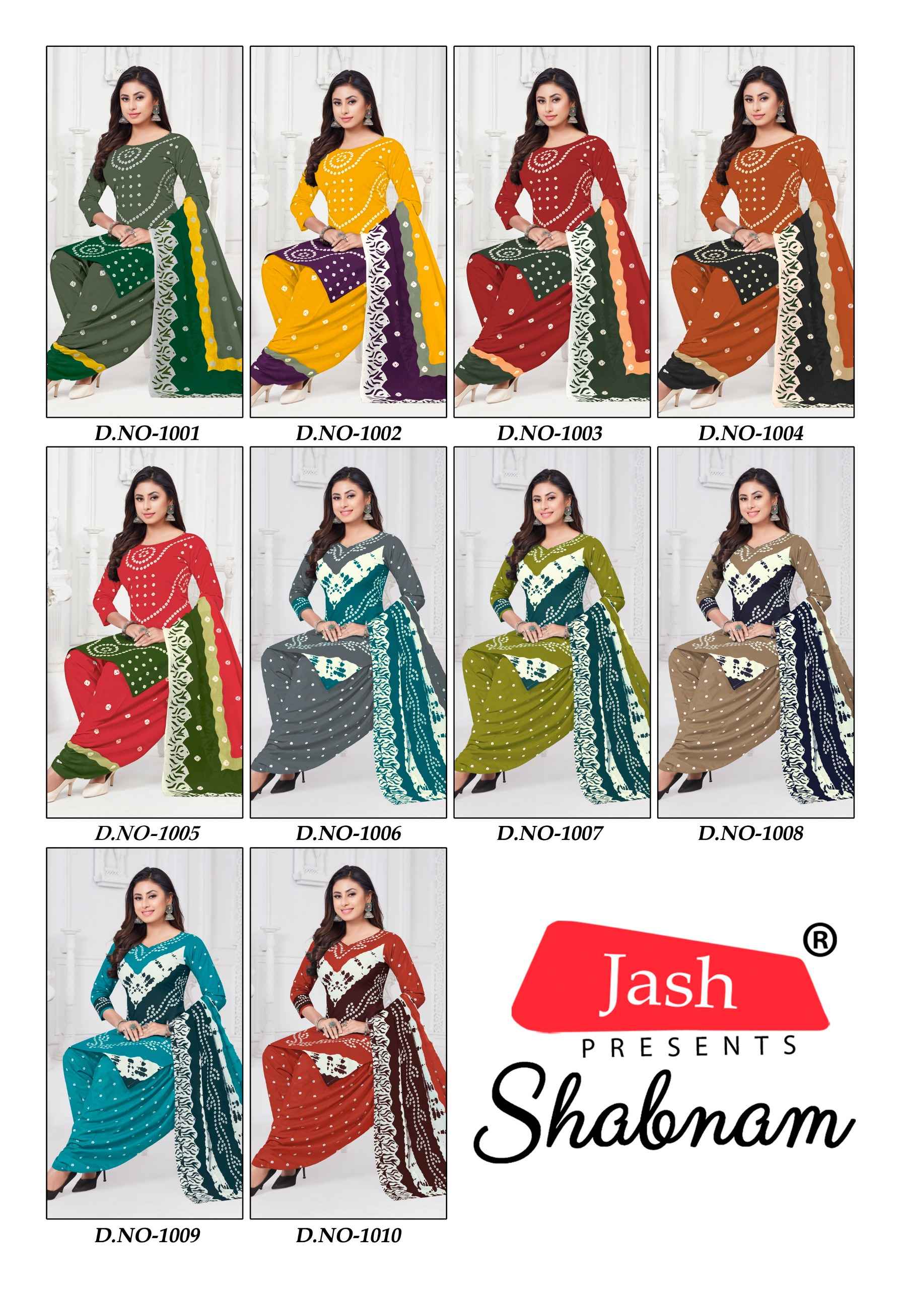 Jash Shabnam Cotton Printed Salwar Suits Wholesale Price ( 10 PCS CATALOG )