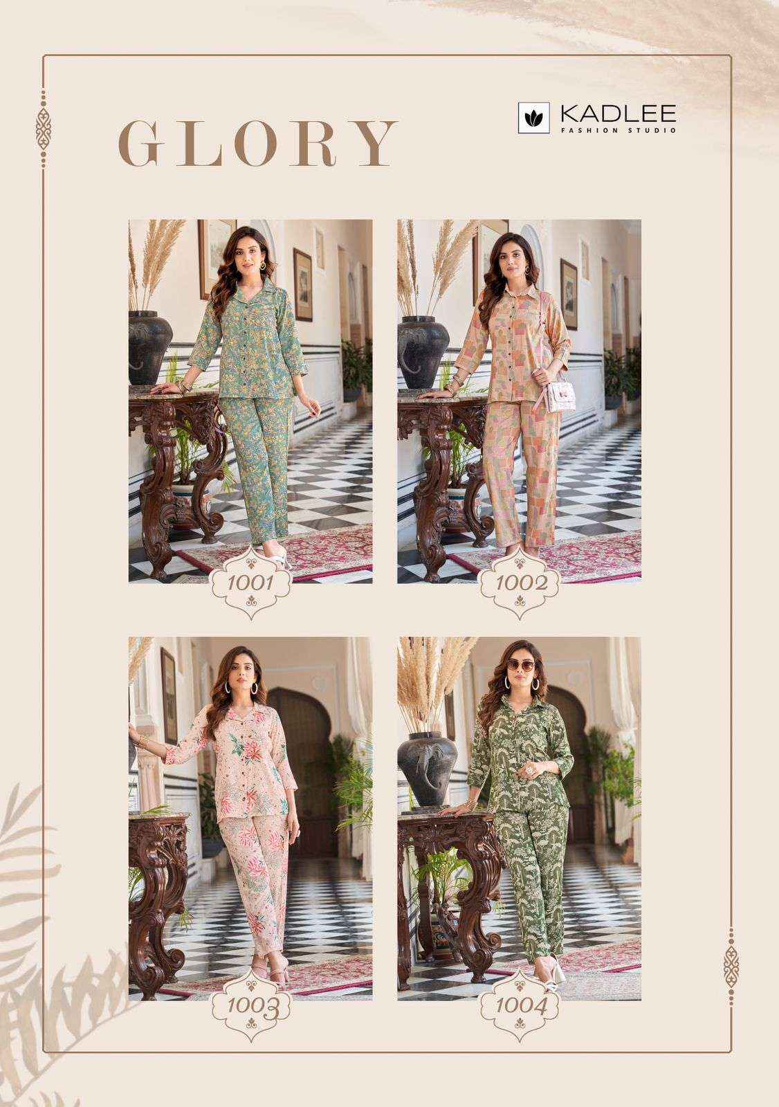 KADLEE FASHION GLORY WHOLESALE LADIES CAUSAL WEAR CO-ORD SET ( 4 PCS CATALOGUE )