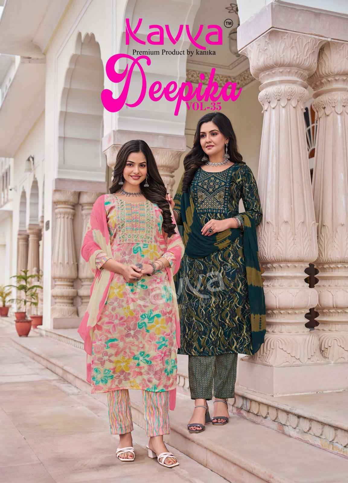 Kavya Deepika Vol 35 Wholesale Readymade Suits (10 pcs Catalogue )